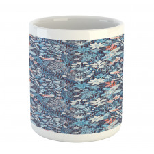 Oriental Petals on Stripes Mug