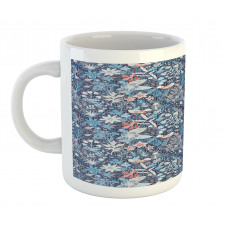 Oriental Petals on Stripes Mug