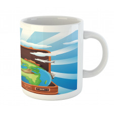 Globe in a Vacation Suitcase Mug