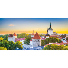 Estonia Historic Town Sunset Mug