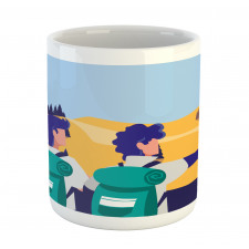 Adventurous Men in Hiking Mug