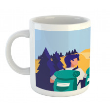 Adventurous Men in Hiking Mug