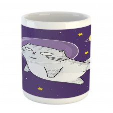 Cat Astronaut Cartoon Mug