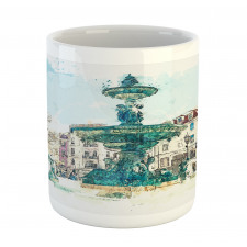 Old Fountain in Town Square Mug