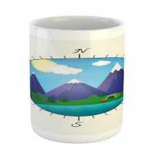 Adventurous Compass Design Mug