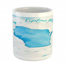 Explore Wisconsin Map Design Mug