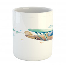 Nursery Airplane Cloud Stars Mug