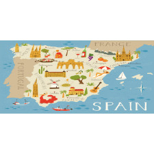 Spain Mapping Calligraphy Mug