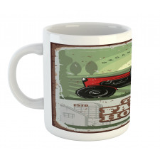 Farmer Tractor Art Mug