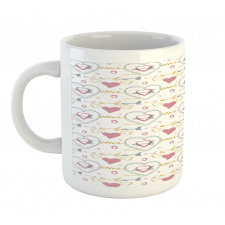 Hearts with Wings Zigzags Mug