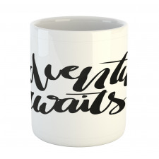 Monochrome Cursive Mug