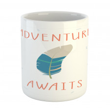 Feather and Text Mug