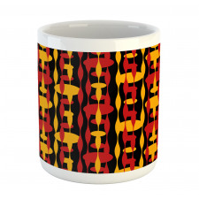 Circles Funky 70's Motifs Mug