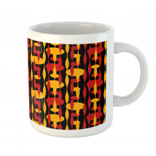 Circles Funky 70's Motifs Mug