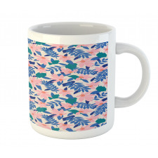 Soft Exotic Flower Leaves Mug