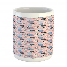 Fish and Bubbles on Stripes Mug