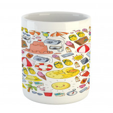 Vivid Summer Vacation Items Mug