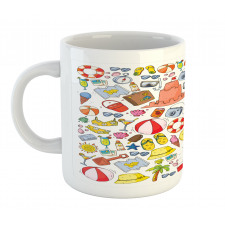 Vivid Summer Vacation Items Mug