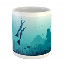 Freedivers and Coral Reef Mug