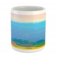 Vertical Underwater Scene Mug