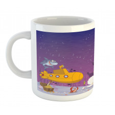 Oceanic Creatures Coral Mug