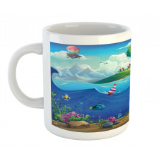 Undersea and an Island Mug