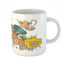 Cartoon Jungle Friends Fauna Mug