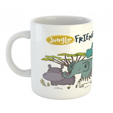 Cartoon Jungle Friends Fauna Mug