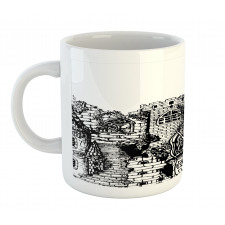 Medieval Fortress Sketch Mug