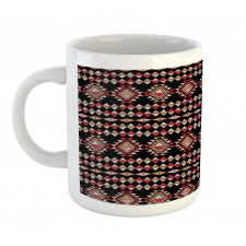 Folk Art Triangles Patchwork Mug