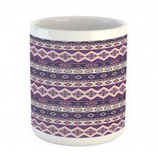 Purple Art Tribal Triangles Mug