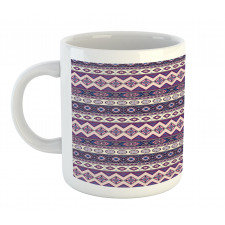 Purple Art Tribal Triangles Mug