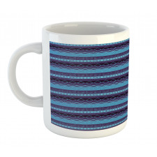 Zigzags Diamond Shapes Strips Mug