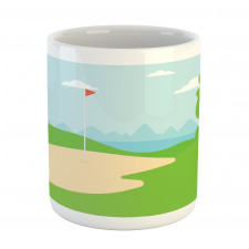 Field Trees Flag Mug