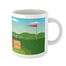 Club Car and Flag Mug