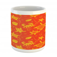 Yellow Turtles Crabs Mug