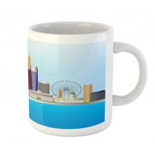 Urban Buildings and River Mug