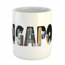 City Skyline in Lettering Mug