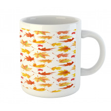 Fallen Maple Leaves Pattern Mug