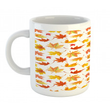 Fallen Maple Leaves Pattern Mug