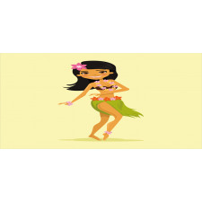 Hawaiian Dancer Girl Cartoon Mug