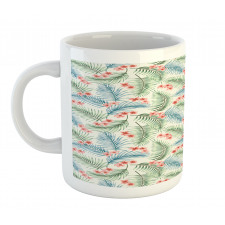 Vintage Plumerias on Leaves Mug