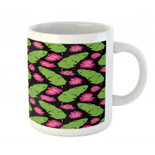 Banana Palm and Flowers Mug