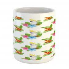 Cockatoo and Tropical Petals Mug