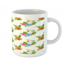 Cockatoo and Tropical Petals Mug