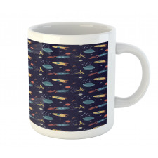 Stars Rockets and Planets Mug