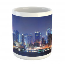 River and Skyline Photo Mug