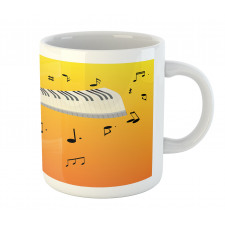 Joyous Sunset Piano Keys Mug