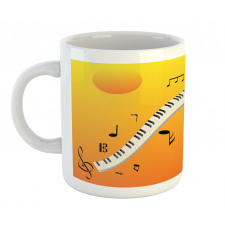 Joyous Sunset Piano Keys Mug