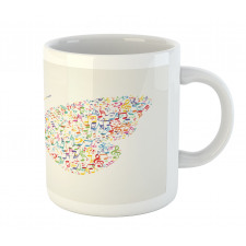 Butterfly with Notes Mug